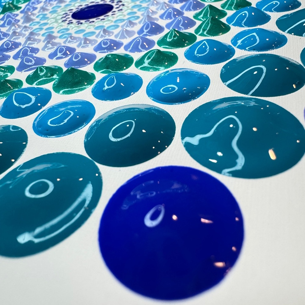 Blue Abstract Art Set for Home Decor - Picture 8 of 8